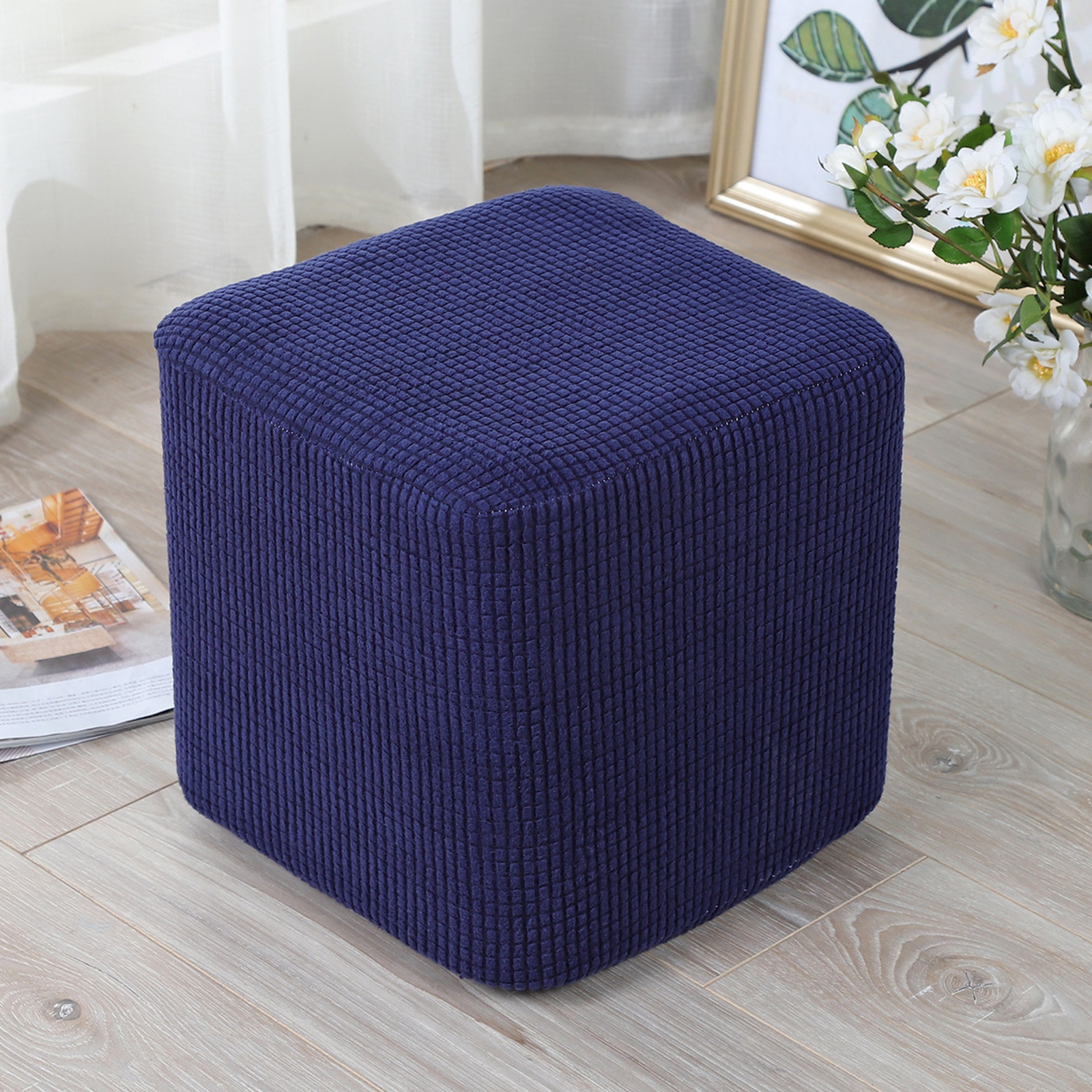 elasticated square stool covers