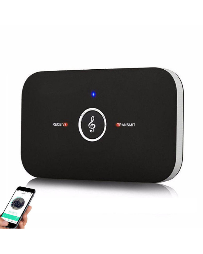 WIRELESS 2-IN-1 B6 AUDIO RECEIVER AND TRANSMITTER Attach any Bluetooth device Supports online games, television, movies, real time voice transmission - wireless receiver - bluetooth receiver and transmitter - bluetooth - 2 in 1 bluetooth receiver