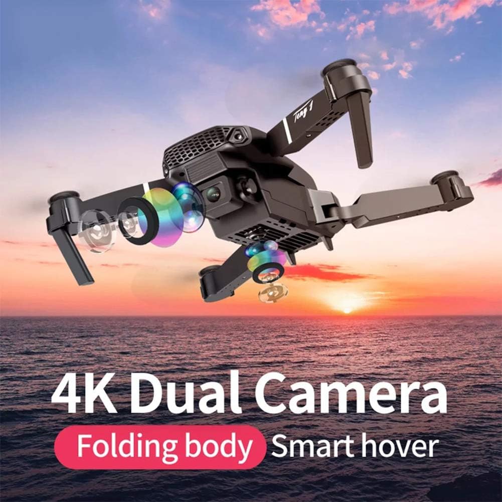 E88 Pro Drone with DUAL Camera, WiFi FPV 1080P HD Dual Foldable RC Quadcopter Altitude Hold, Headless Mode, Visual Positioning, Auto Return Mobile App Control