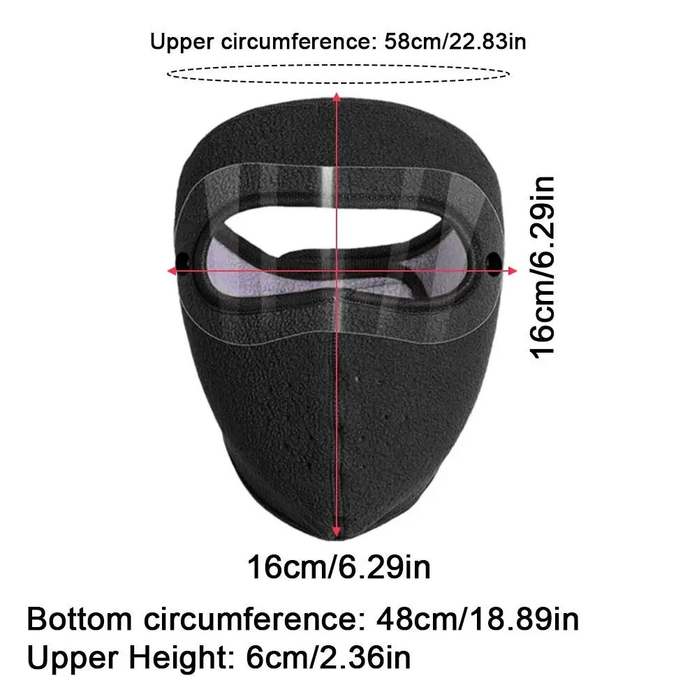 Adjustable Unisex Cycling Face Mask with Detachable Anti-Fog Goggles and Windproof Hood for Outdoor Sports