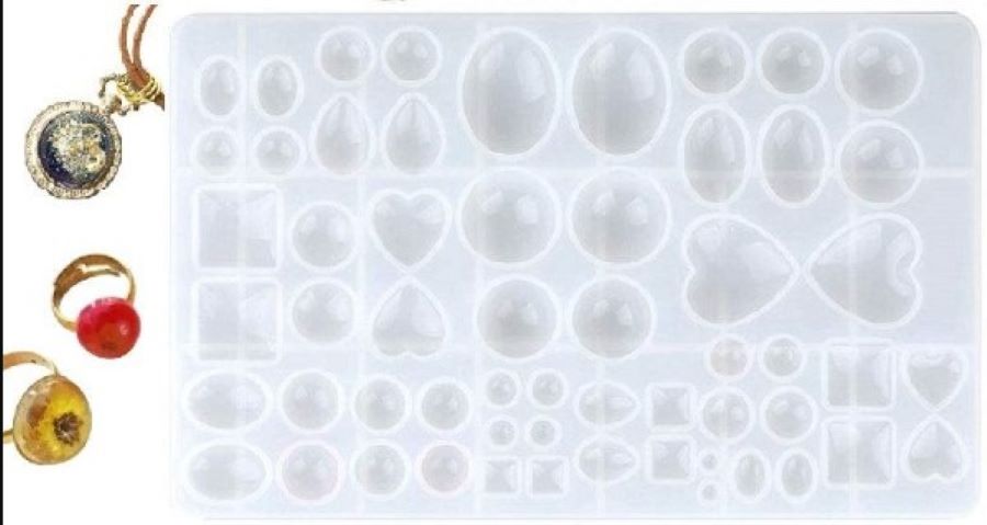 Gemstone Jewelry Silicone Casting Mold Epoxy Resin Gem Pendant Necklace Earrings Mold