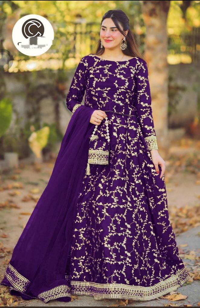 Fancy Shamooz Silk Lehenga Embroidery Four Pieces For Girls