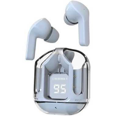 WKSHOP Air 31 Transparent Wireless Earbuds Bluetooth 5.3 TWS Earphones HD Bass Touch Control Noise Reduction Gaming Earbuds Long Battery Stereo Sound Compatible with Android iOS Mobile Phones Charging