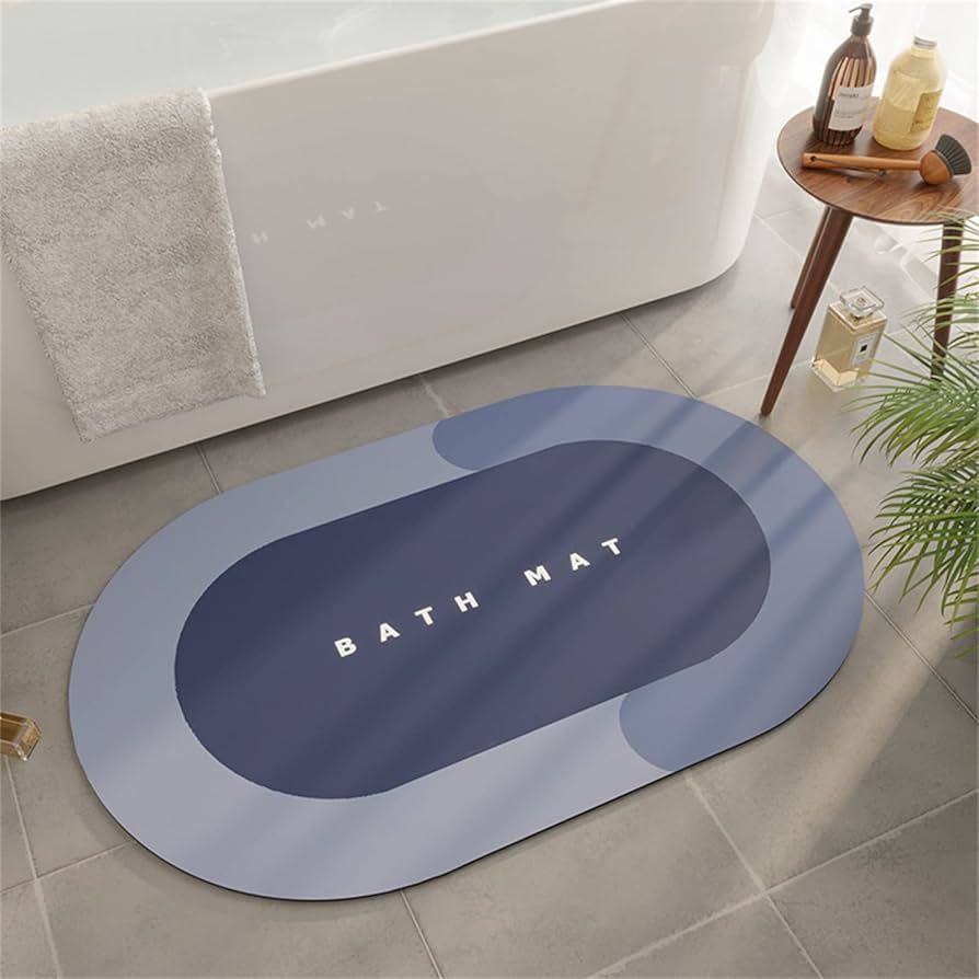 Modern Simple Shower Bathroom Bedroom Bathtub Side Anti-Slip Absorbent Carpet Rug Kitchen Entrance Soft Door Bath Mat Home Decor Oval,Rectangle,Foot Design Anti Slip