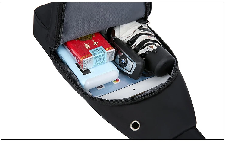 New Casual Crossbody Sling Bag with Multiple Compartments and Multi-Functional Belt Design for Men