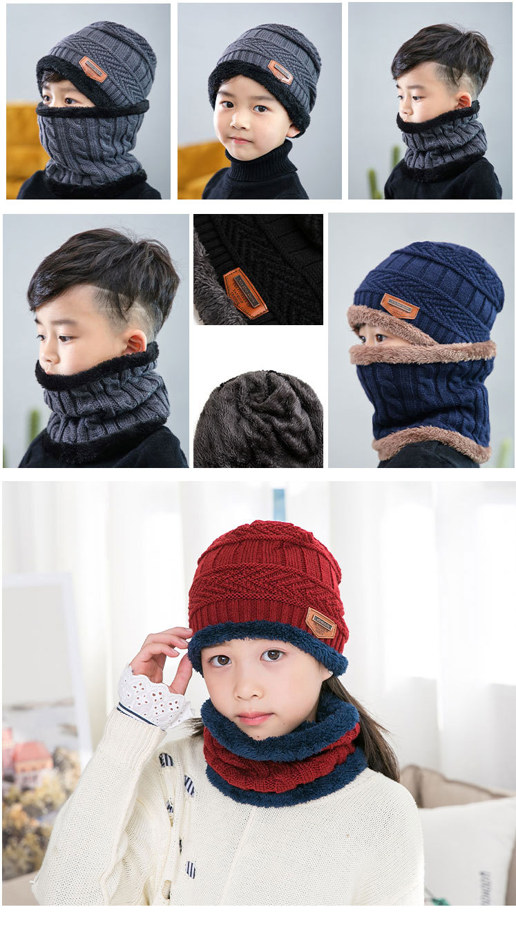 Woolen Winter Hat Cap Neck Warmer, Hat 
