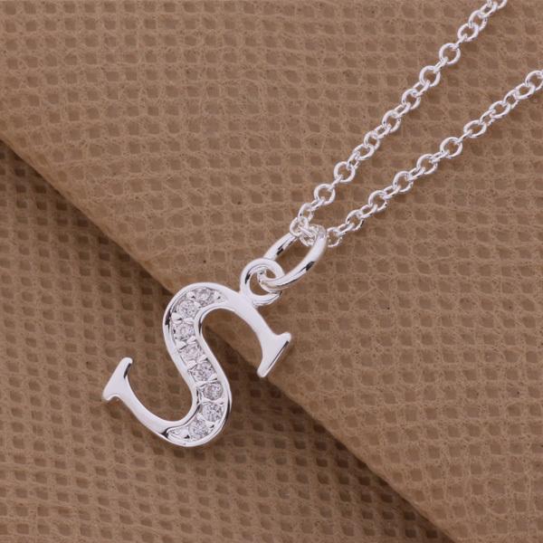 Silver Stainless S Alphabet Locket with 