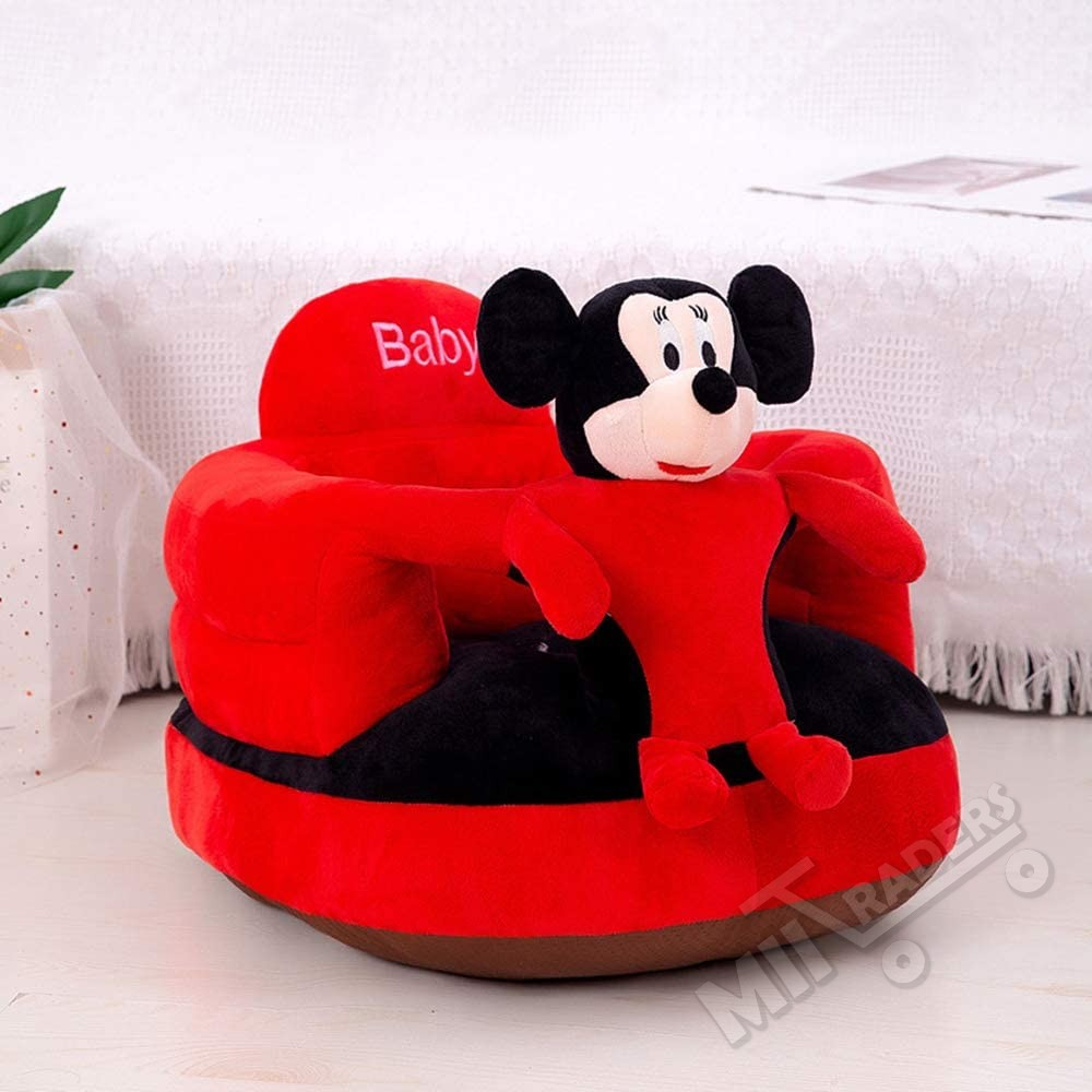 Baby New Style Stuffed Floor Seat Sofa Infant Support Seat with Easy Carry Learning Sitting for Pillow Chair Cushion Bouncer Roner Floor Seat Feeding Plush Floor Cute Animal Seats Soft Cotton Nest Puff Safety Chair Babies Toys with 2 Holes Birthday Gift