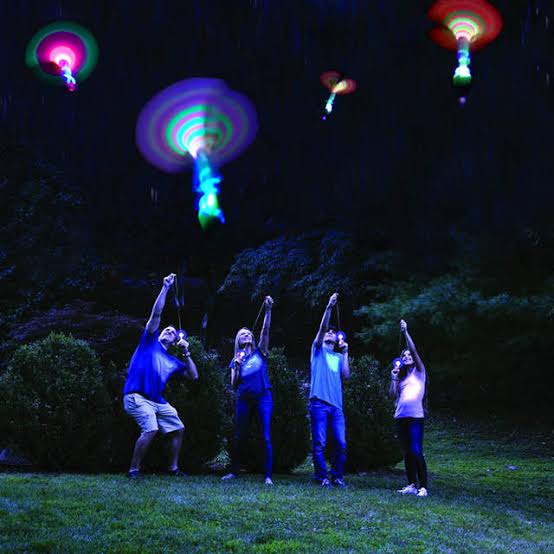 Pack of 3 - Amazing Led Light Arrow Rocket Helicopter Flying Toy For Kids