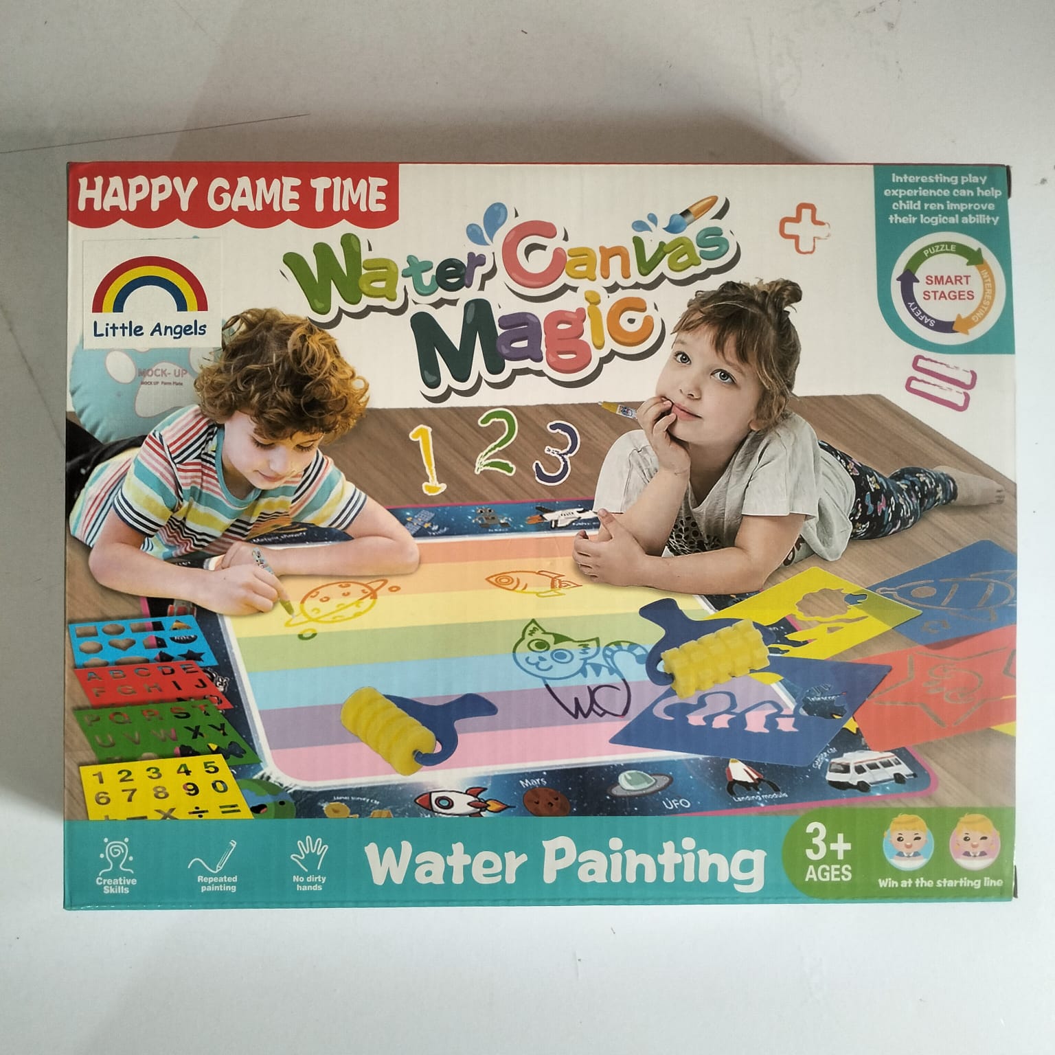 thumbnail image 2 of Large Water Doodle Mat For Toddlers, Magical Colourful, 39... 2 of 10