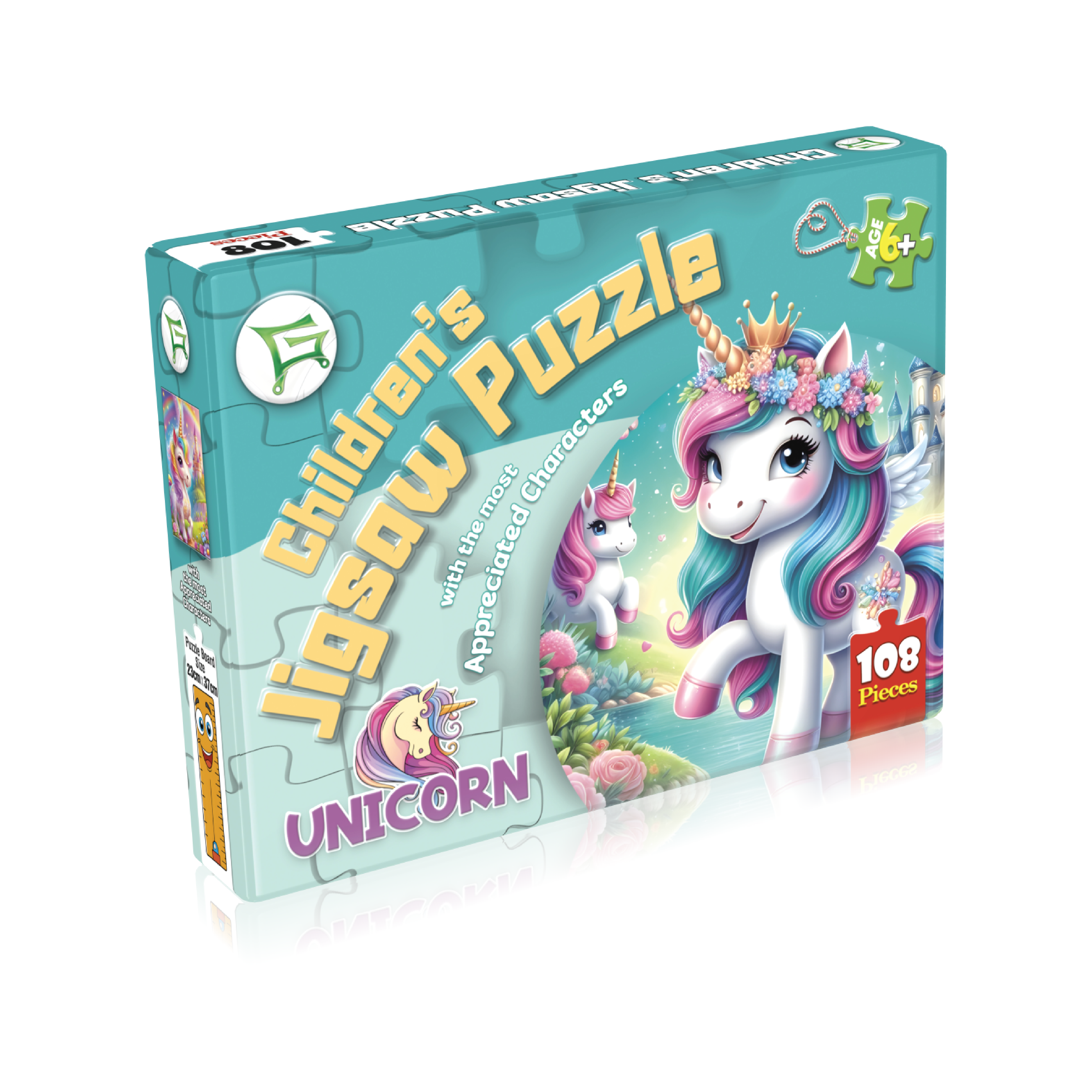 108 Pcs Unicorn Childrens Jigsaw Puzzle for Kids - Premium Quality fomic Puzzles Game for Kids
