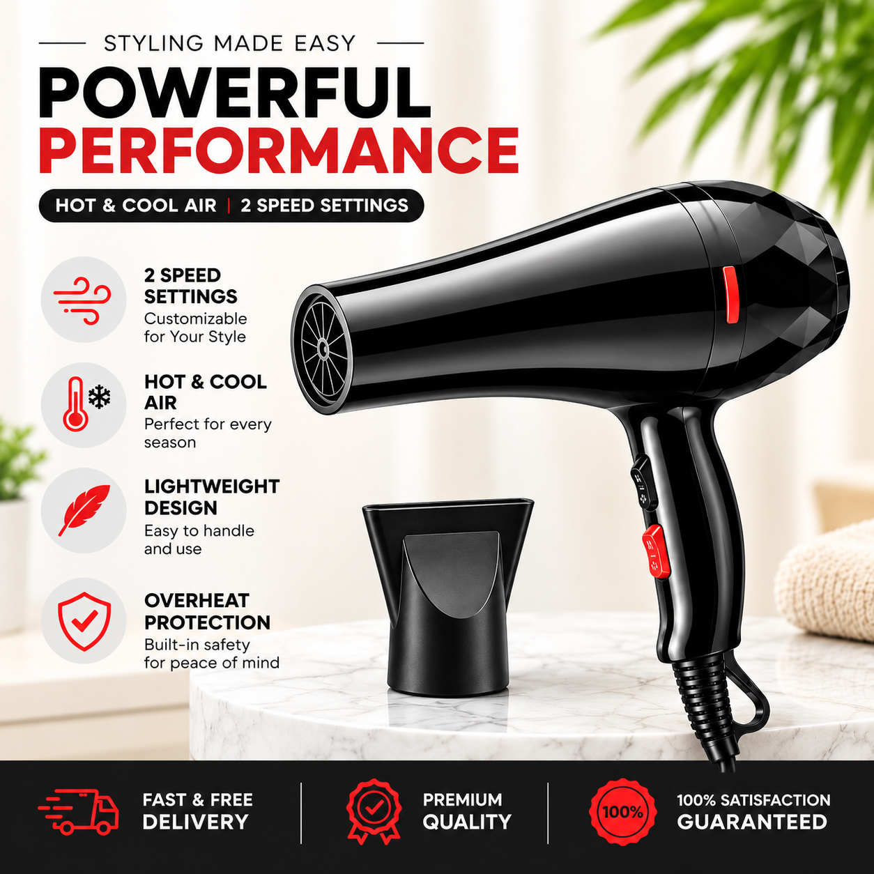 Hair Dryer - Professional Hair Dryer