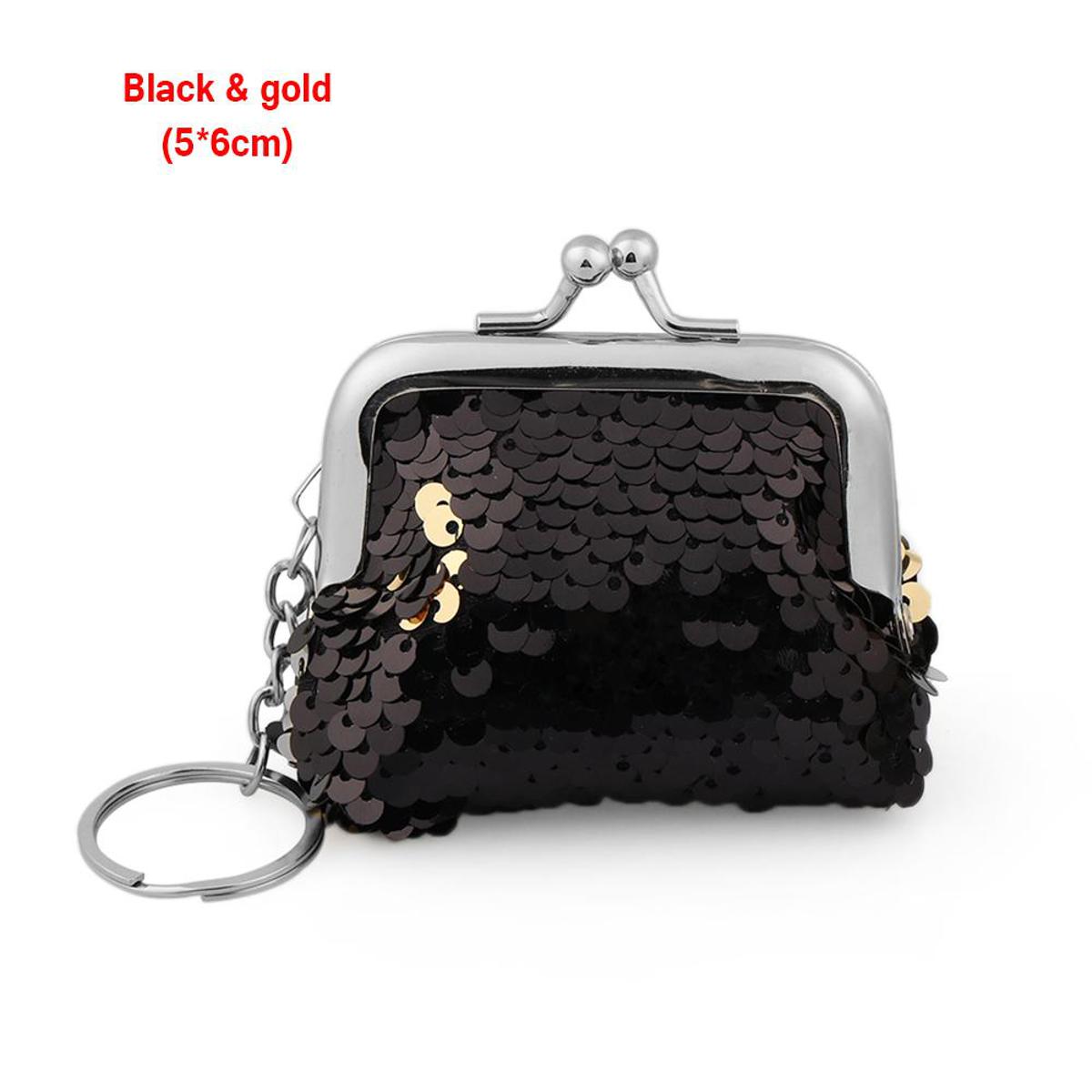 Women Girls Sequins Coin Purse Clutch Handy Bag Mini Wallet Key Chains