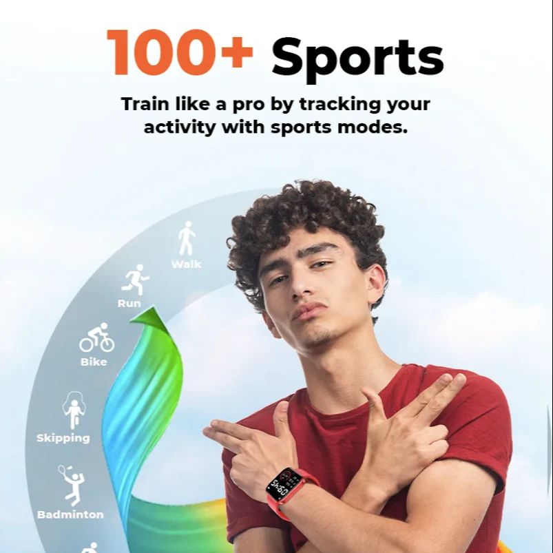 Zero® Ignite Smart Watch | 1.83” IPS Curved Screen,  Calling, 100+ Watch Faces | IP67 Waterproof, SpO2 & Heart Rate Monitor | Best Price Smartwatch for Men & Women, IOS & Android