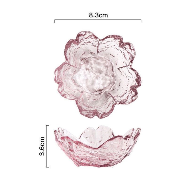 Small Glass Dish Nordic Style Gold Inlay Glass Sauce Bowl Mini Japanese