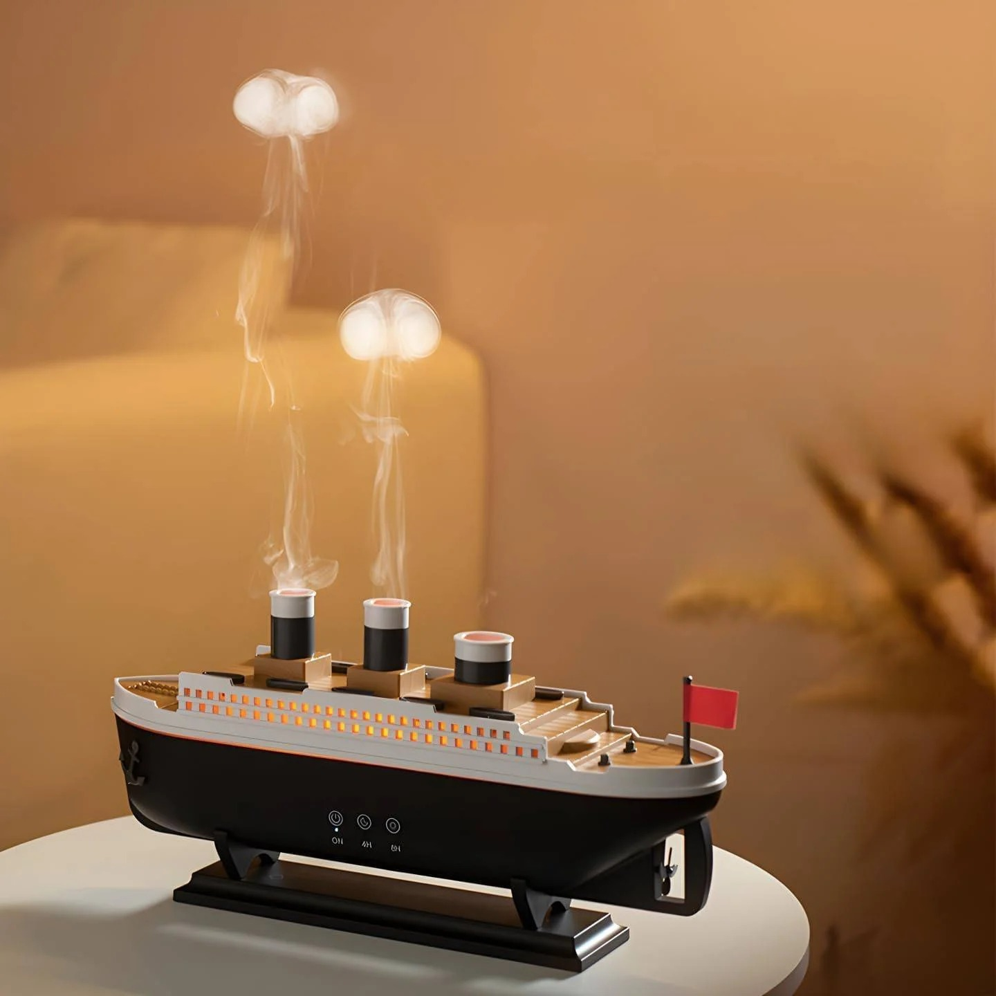 Creative Train Aroma Diffuser | Ultrasonic Cool Mist Humidifier with Dual Spray, LED Ambient Light & Remote Control - Any More Variety Available