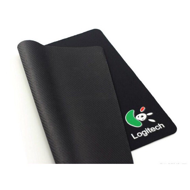 LOGITECH MOUSE PAD, Best Mouse Pad for Gaming, Home & Office Use – Anti-Slip Natural Rubber Base – Black Color with Logitech Logo