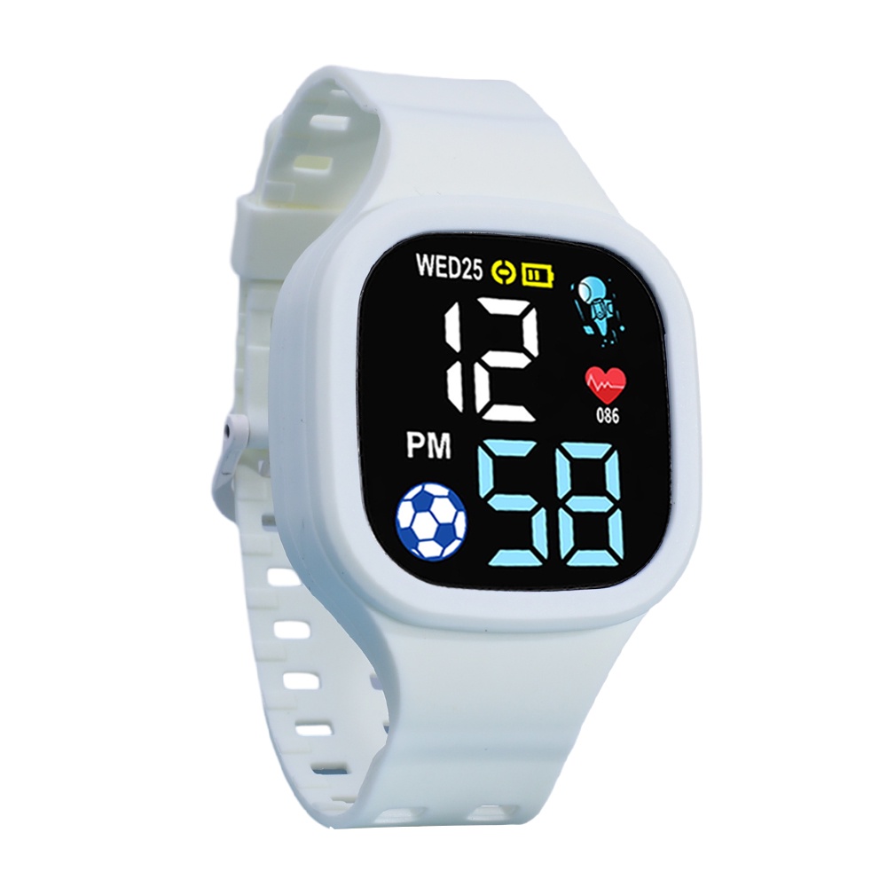 Digital Watch Football Fashion Students Led Luminous Cartoon Waterproof