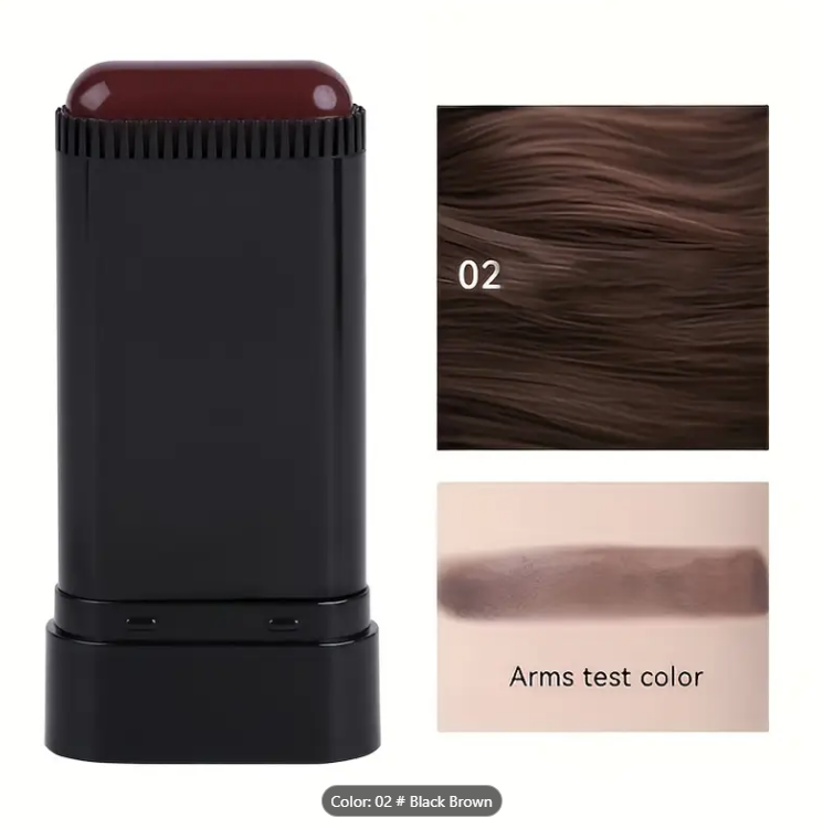 Hair Dressing Wand White Hair Cover Stick 20g | Instant Grey Hair Touch Up | Temporary Hair Color Root Concealer | Portable Comb Applicator | Brown and black Shade Hair Dye Stick for Women & Men hair color stick white hair cover stick grey hair touch up