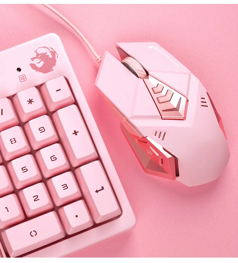 6 Buttons Gaming Mouse RGB with 3200dpi - Breathing LED Light Wired Optical Mouse with Mouse Pad for PC, Computer, Gaming, Laptop, Pubg, Mobile - Pink Color for Girls by Choice price in Pakistan