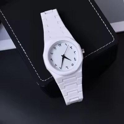 Black Arabic Aura Watch For Men – Elegant Design, Arabic Numerals, Premium Quartz Movement ✅
