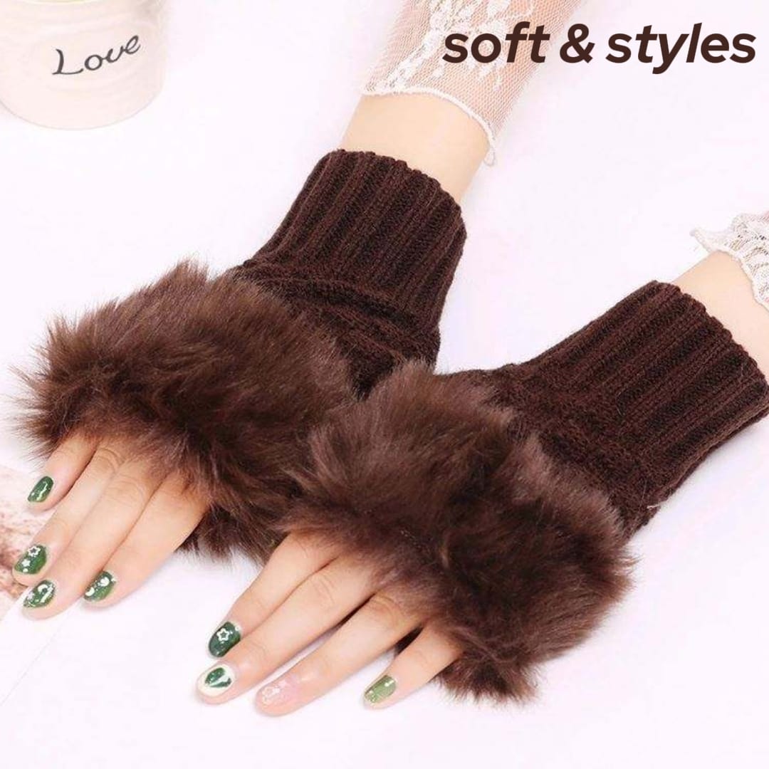 Wool Gloves Fancy Winter Women Girls wool Gloves Knitting wool gloves Keep Warm Short Mitten Fingerless Lady Girl Half Finger Gloves