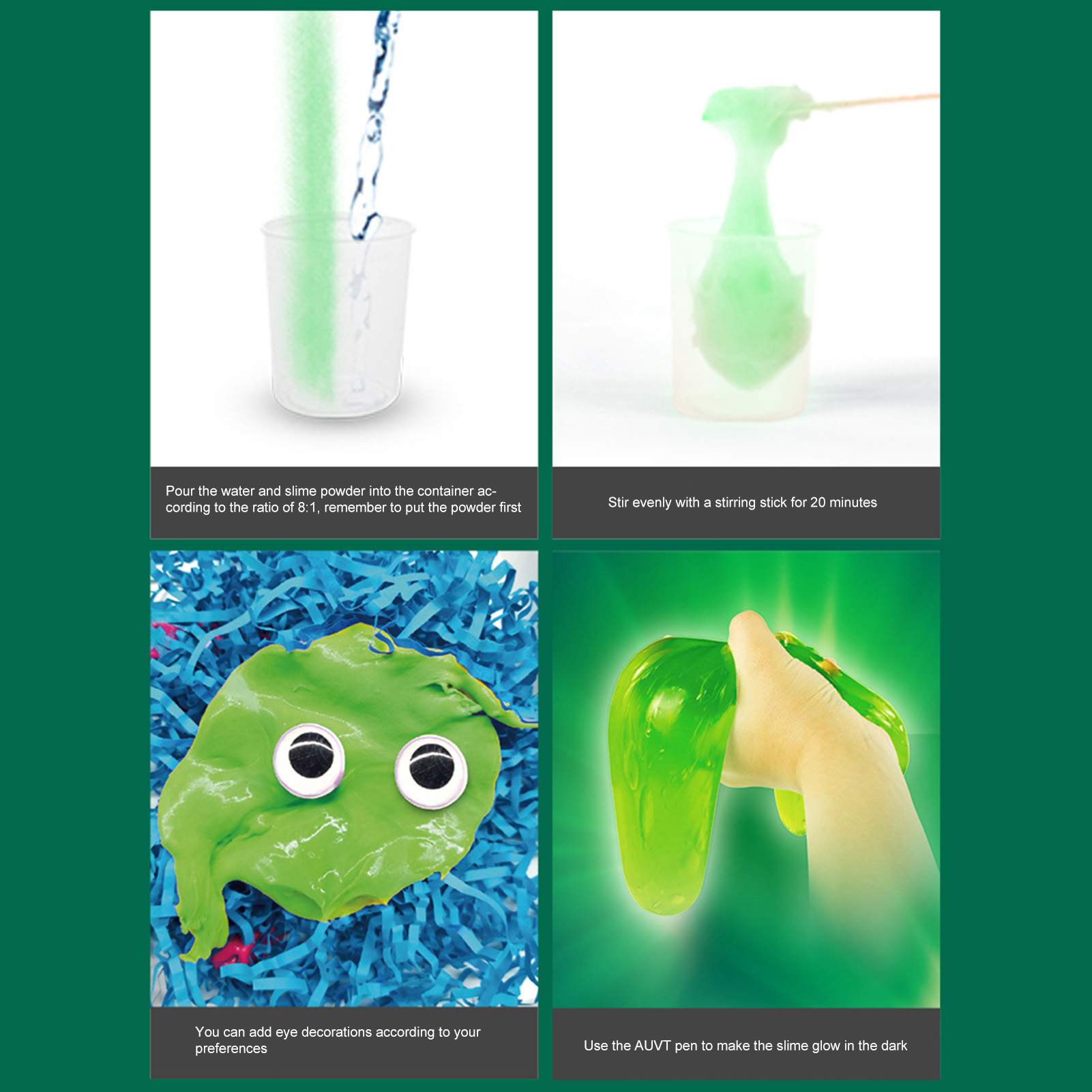 Glow In The Dark Plastic Luminous Crystal Experiment