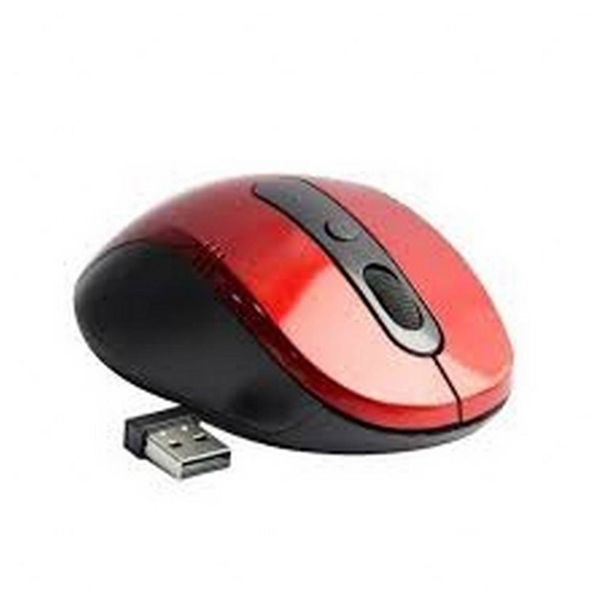 2.4GHZ Wireless Optical Mouse with Mini USB Receiver For Computer And Laptop - RED