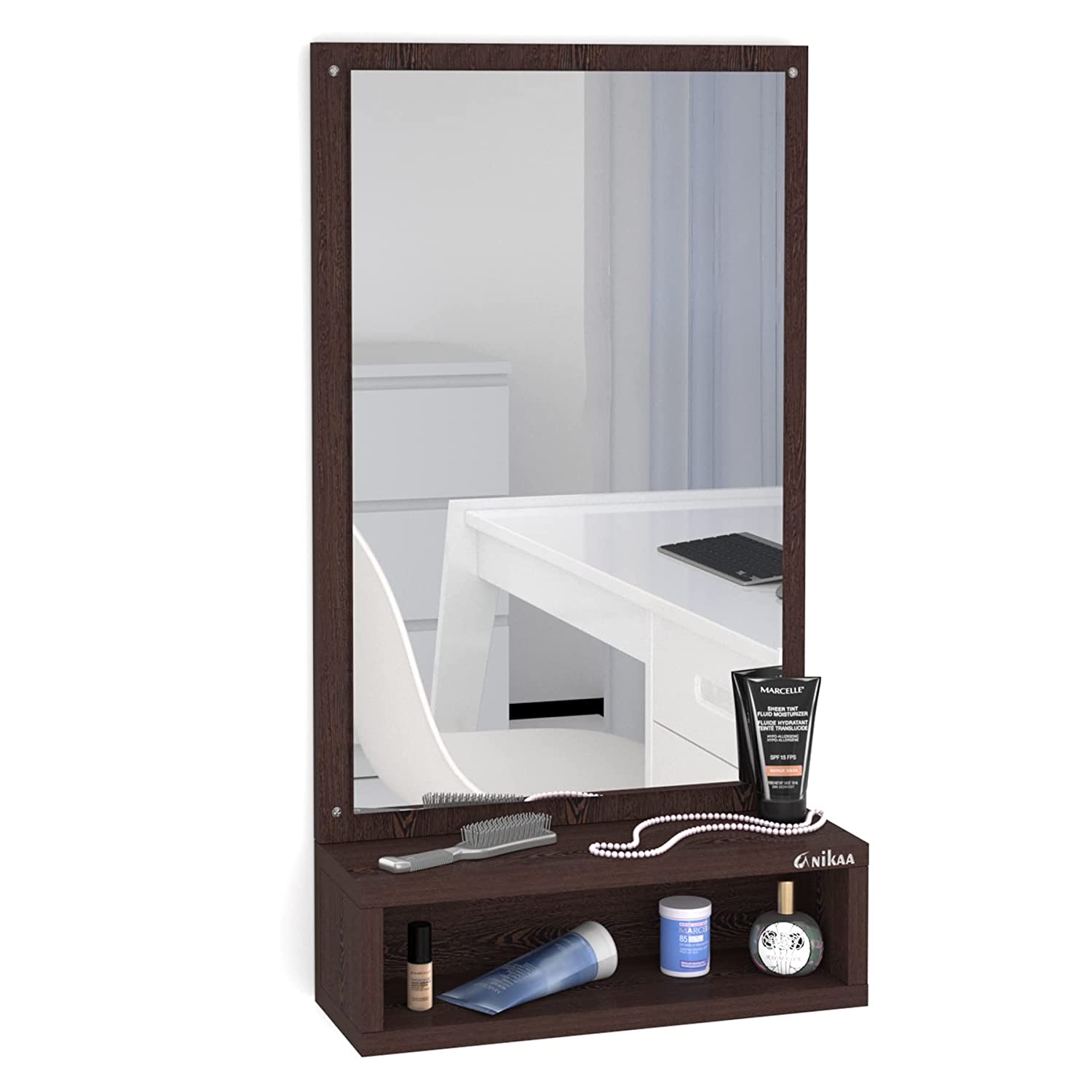 PAKWOOD Astonishing DIY Hanging Wall Dressing Mirrors with Shelf Daraz.pk