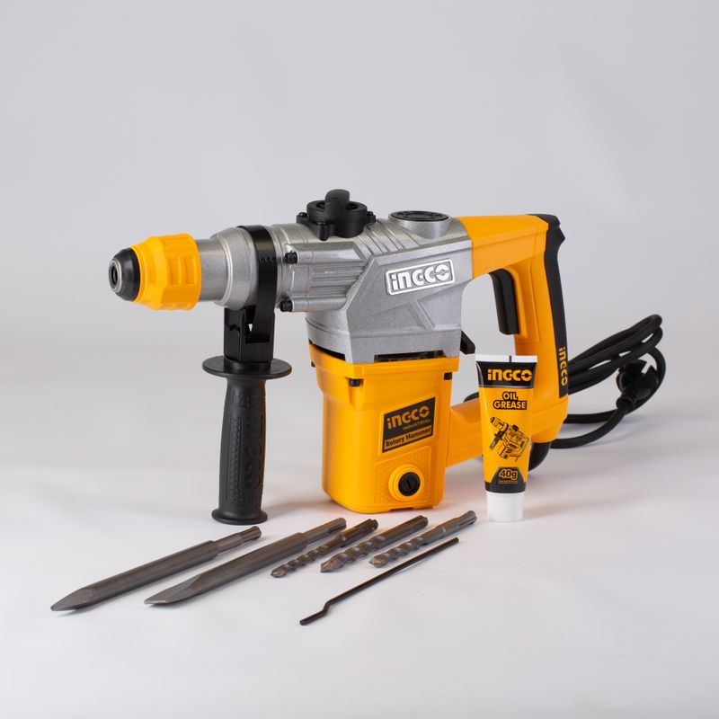Ingco Rotary Hammer Drilling Machine (7 Kilograms 10 G ), RH10508 1050W 4000bpm 900 RPM Metal