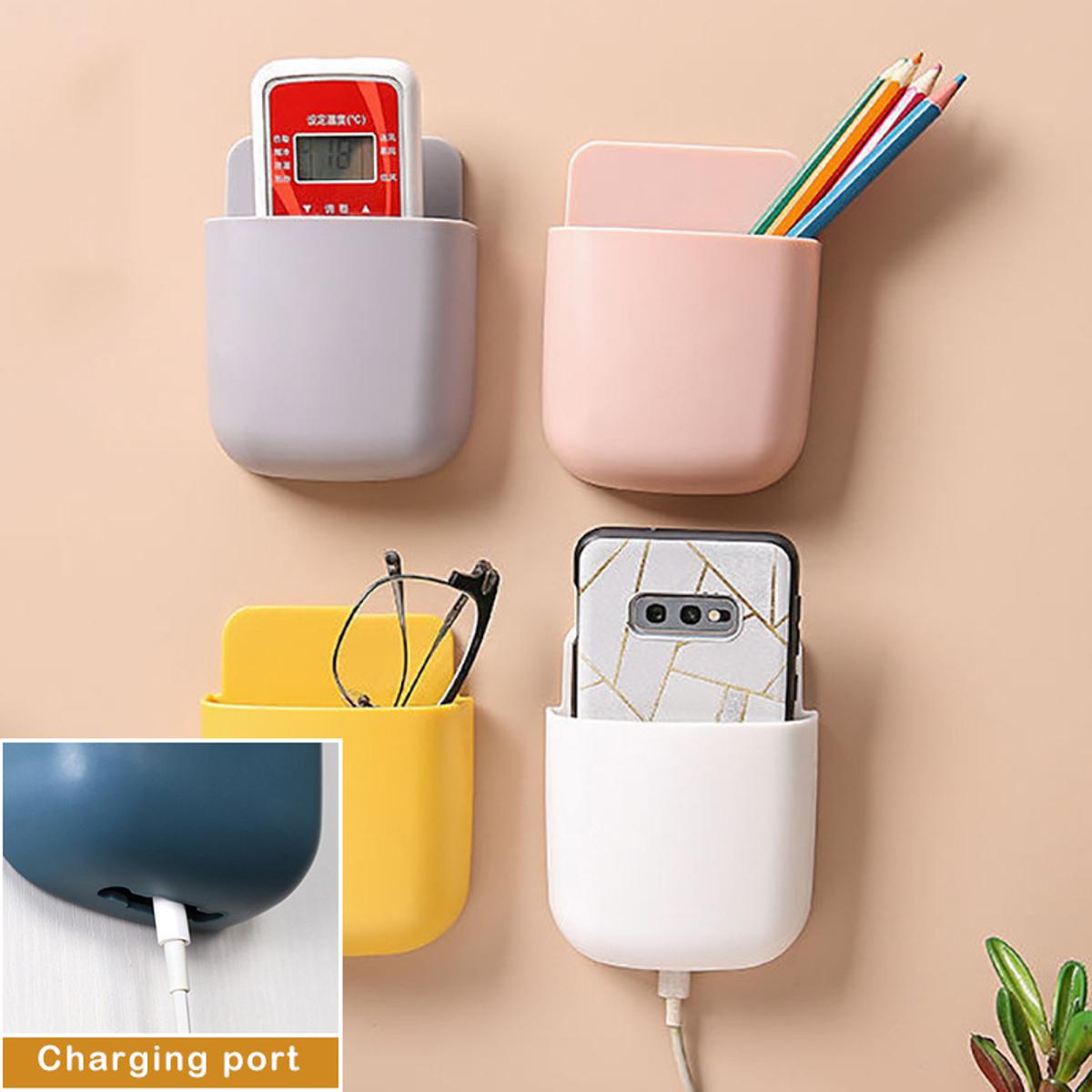 Mobile charging stand remote holder selfadhesive wall mounted pen