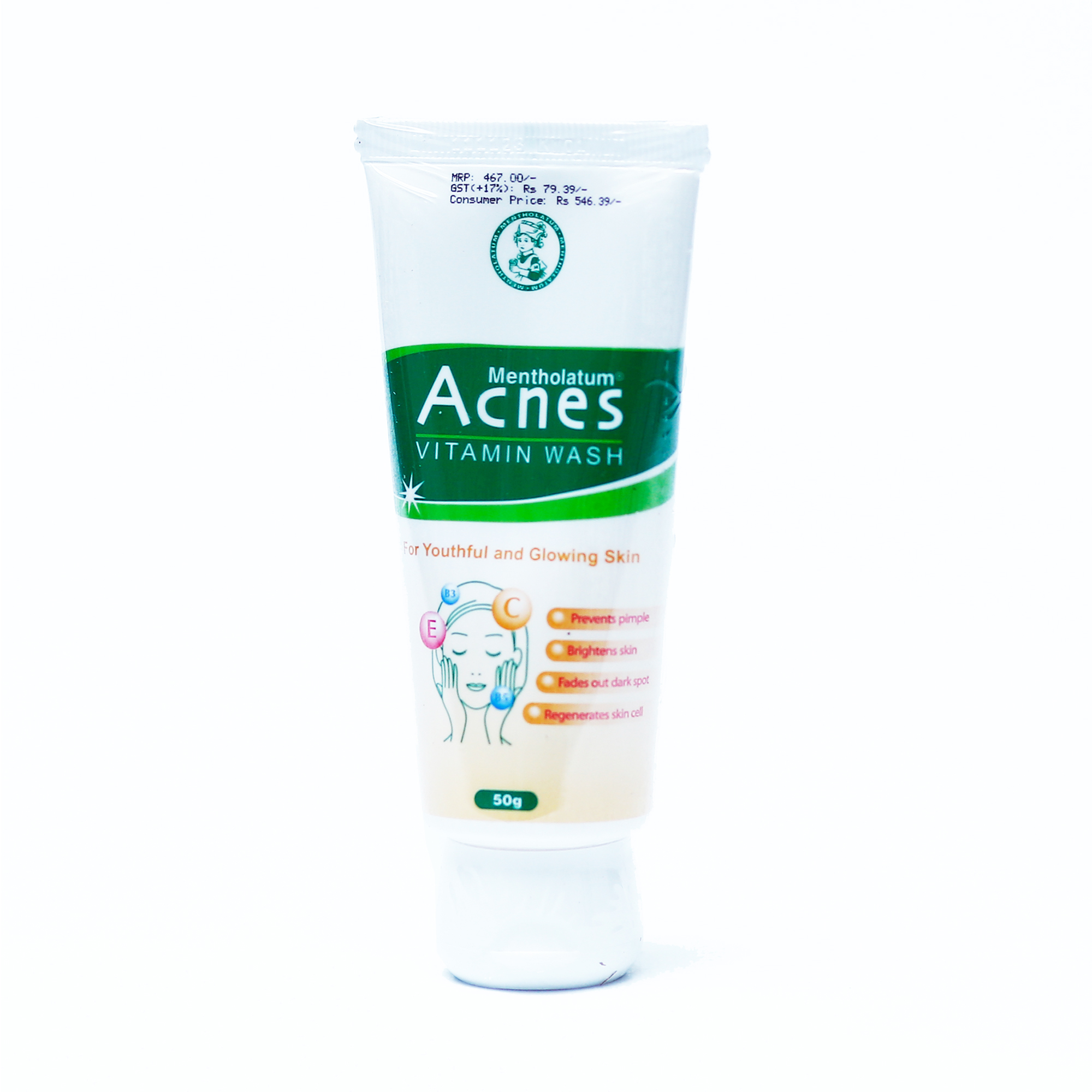 Acnes Vitamin Face Wash | Facial Cleansing Care | 50g