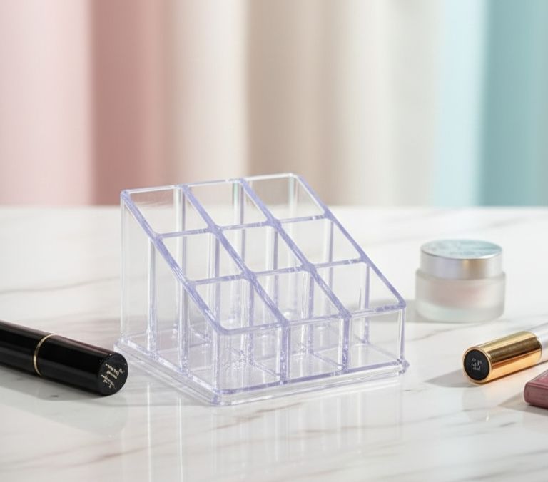 Multi-Functional Makeup Organizer with Drawer and Handle – Desktop Cosmetic Storage Box, Dustproof and Tidy Display Case