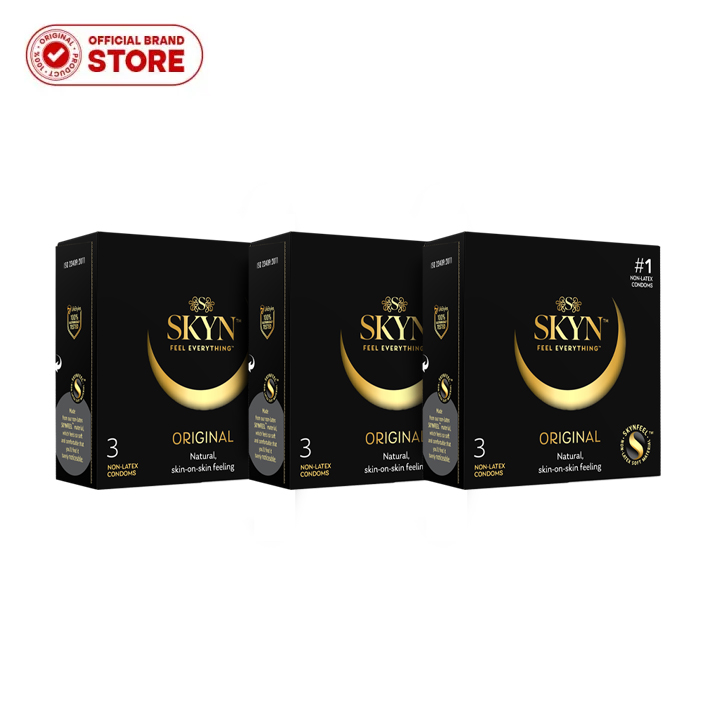 SKYN® ORIGINAL Non-Latex 3's Condoms 9 Piece [BUNDLE OF 3 BOXES]