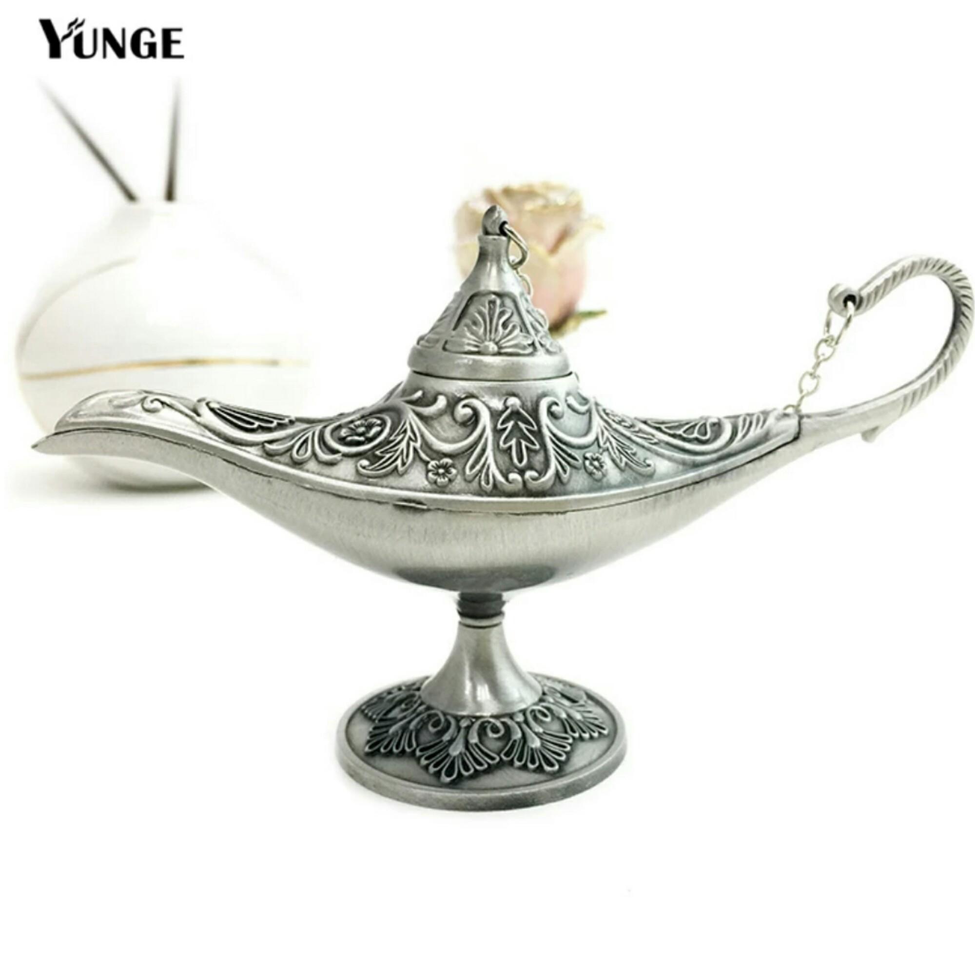 Antique Aladdin Majic Lamp Decoration Piece In Totally Matalic Body ,large Size 22cm Ã— 12cm