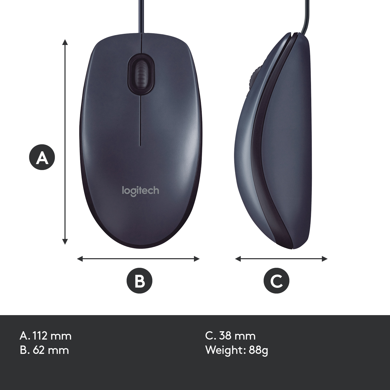Logitech B100 USB Optical Mouse