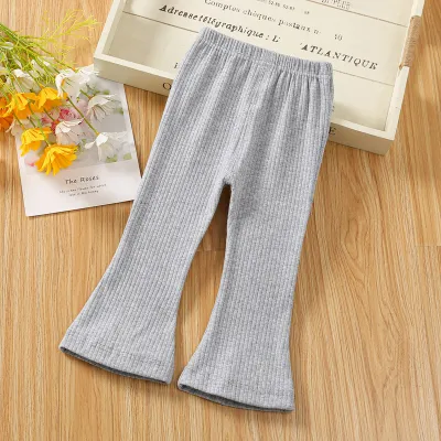 GC Kids Girls Leggings Flared Pants Cotton Solid Color Baby Spring Autumn  Outerwear Elastic Bottom Long Pants