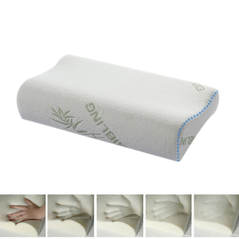 Sleeping Bamboo Pillow Healthy Color Neck Breathable Fatigue Blue Relief