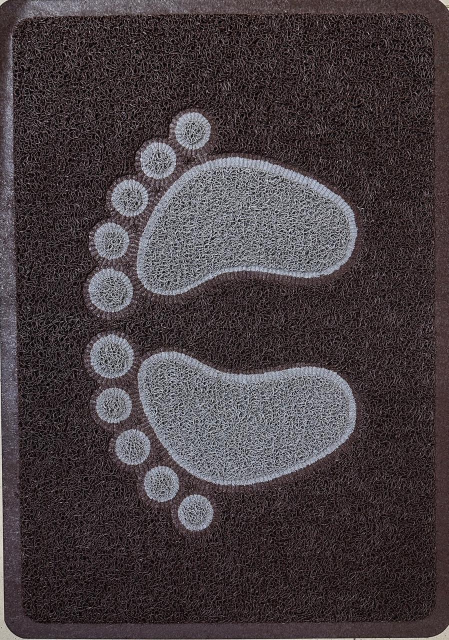 PVC Coil Doormat Foot Design Non Slip Washable Mat