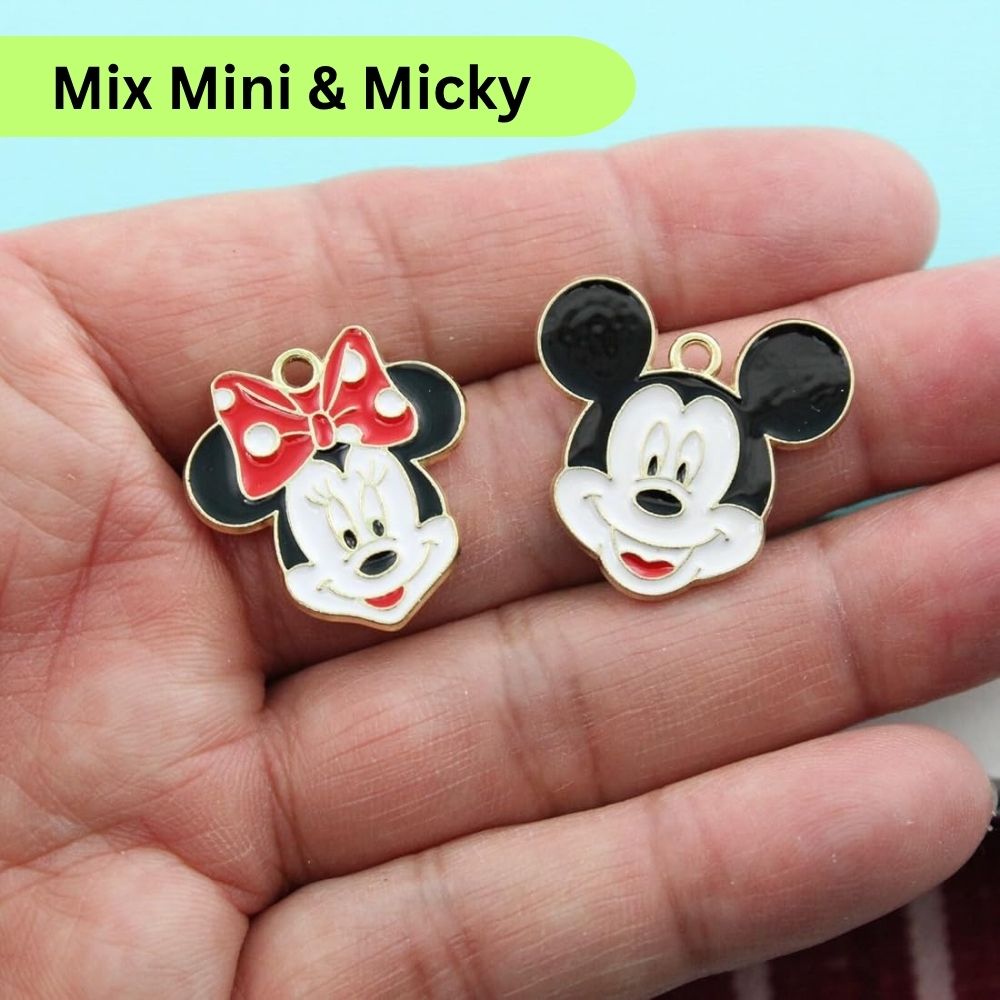 10 Pcs Enamel Charms Select Design – Daisy, Sakura, Heart & Star Pendants | DIY Jewelry Making Accessories for Bracelets, Earrings, Necklaces & Crafts By SAMS Arts and Craft
