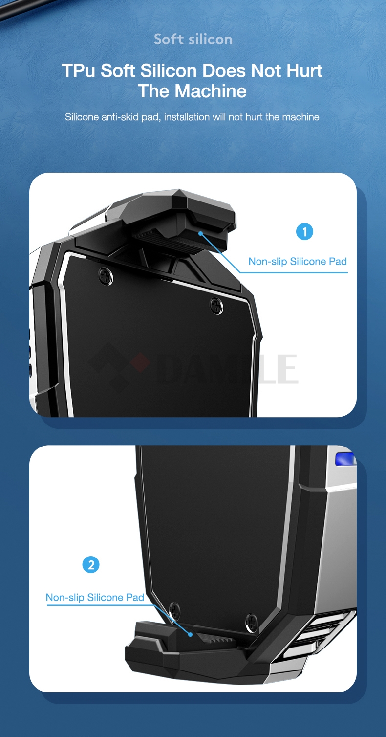 X20 Universal Mobile Cooling Fan Game Plugin Silent Radiator Phone Cooler System RGB Lights Dual Gears Two Speed Modes | Adjustable Portable Heat Sink Gamepad Trigger Holder Semiconductor USB Phone Radiator | For Gaming PUBG FREEFIRE