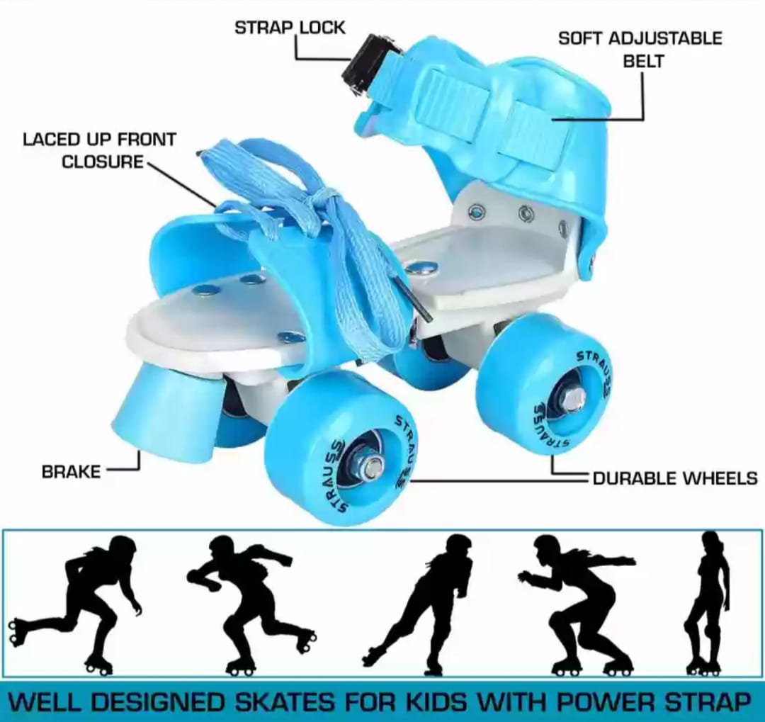 Adjustable Roller Skating Shoes Front Brakes Bearing Tyres Quad Speed For Girls and Boys | Daraz.pk