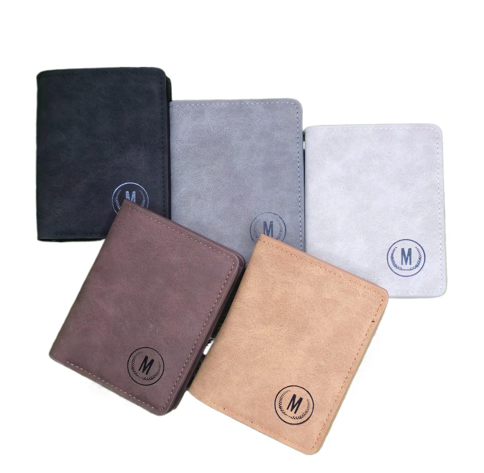 GU-II Male Short Thin Man Purse Wallet Retro Student Cross Leather Purse Young Men's Personality Tide