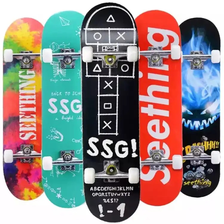 Skateboard, Scateboard & Skate Board for Boys, Girls & Adults | Sakting Board 17", 23", 30" Wooden Skate Boards | Sketboard for Kids & Adults