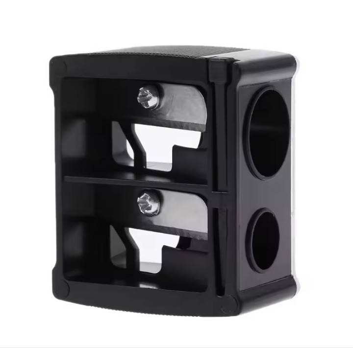 Makeup Sharpener, Double Makeup Sharpener, 2 Holes Dual Sharpener Eye Makeup Pencil Sharpener, Portable Dual Sharpener Cosmetic Sharpener, Lip Liner Eyeliner Pen Tool