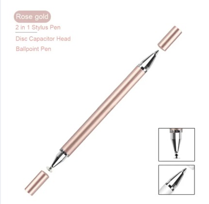 2 In 1 Stylish Universal Practical Dual-use Capacitive Tablet Stylus Pen Exquisite Double-headed Silicone Disc Drawing Tablet Phone Capacitor Pen|Best 2In1 Stylus Pen For Mobile Phone Tablet Drawing Pencil Universal Touch Screen Penf or Andrid,all devices