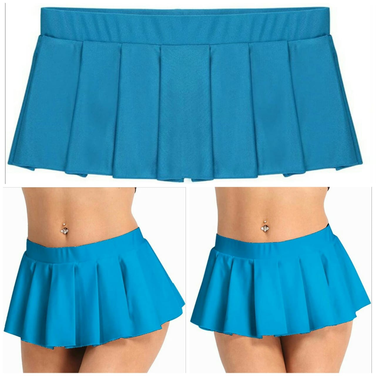 Skirts Store Knife Pleated Mini Skirt For Women - Night Dress - Skirt For Women - Sky Blue Skirt