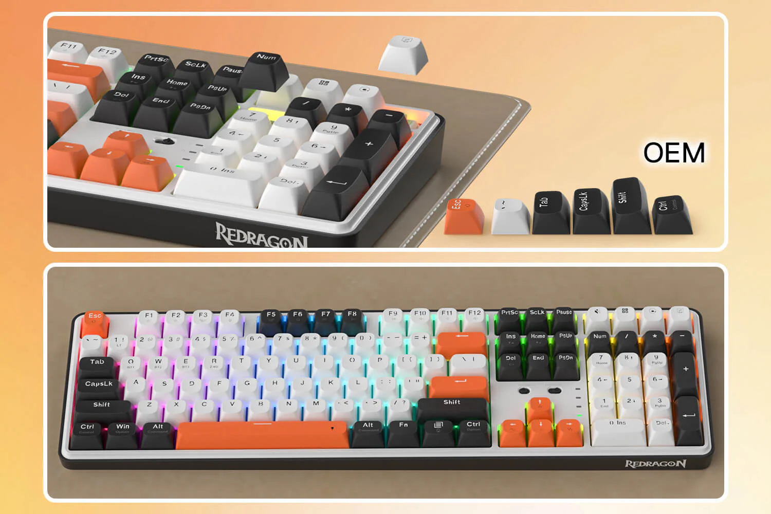 Redragon K689 PRO WYVERN Wireless Gasket RGB Gaming Keyboard with Extra 4 Hotkeys, Upgraded Hot-swappable Socket Round PBT Keycaps, Custom Linear Switch 23 f1061c26a2b731a01f6482db1701ae5e