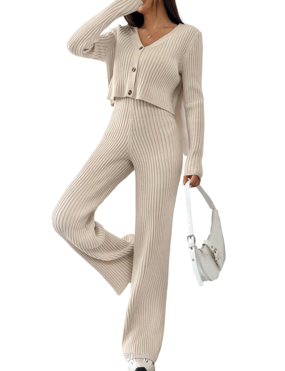 RIBBED KNIT COORD SET