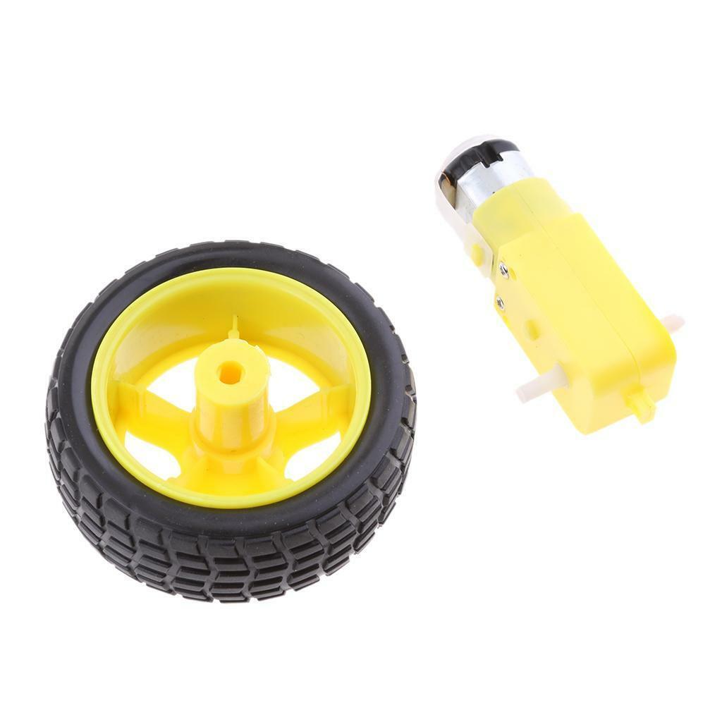 Yellow RC Car TT Gear Motor DC 6V-12V Robot Smart Robot Car Tyre Wheel Gear Motor Set DC